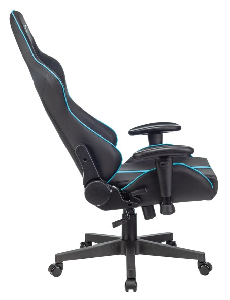 Кресло игровое A4Tech X7 GG-1200 черный/голубой эко.кожа крестов. пластик