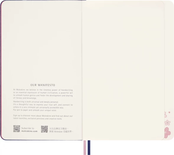 Блокнот Moleskine LIMITED EDITION SAKURA LESU08QP062BOX 130х210мм обложка текстиль 176стр. нелинованный подар.кор. синий 2025