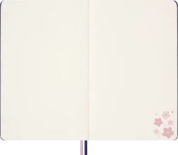 Блокнот Moleskine LIMITED EDITION SAKURA LESU08QP062BOX 130х210мм обложка текстиль 176стр. нелинованный подар.кор. синий 2025