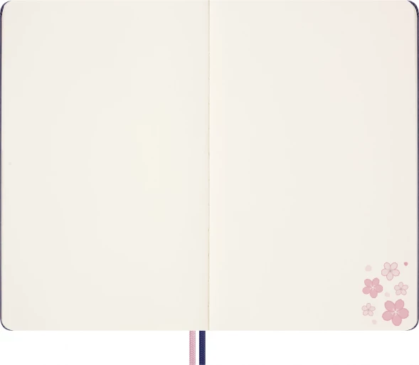 Блокнот Moleskine LIMITED EDITION SAKURA LESU08QP062BOX 130х210мм обложка текстиль 176стр. нелинованный подар.кор. синий 2025