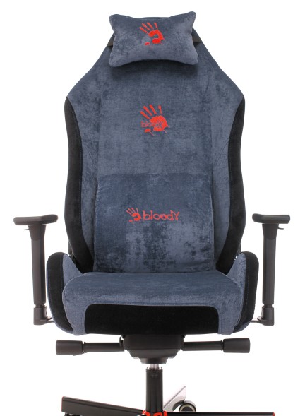 Кресло игровое A4Tech Bloody GC-470 синий с подголов. крестов. металл