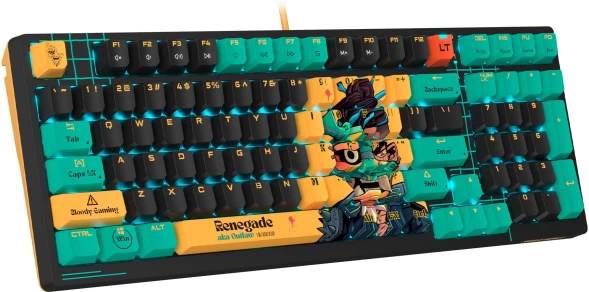 Клавиатура A4Tech Bloody AT98 Renegade механическая черный/зеленый USB for gamer LED (AT98)