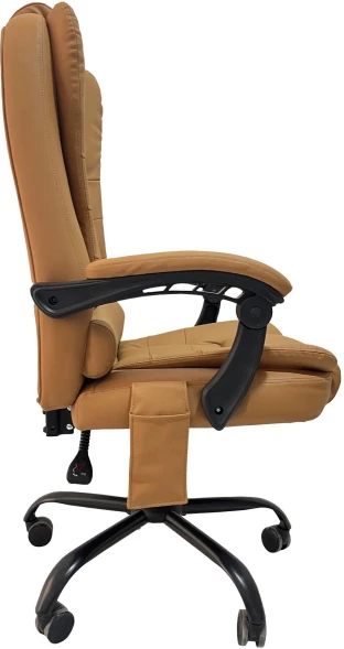 Кресло Cactus с вибромассажем CS-CHR-OC05M-BR бежевый эко.кожа с подголов. крестов. пластик черный