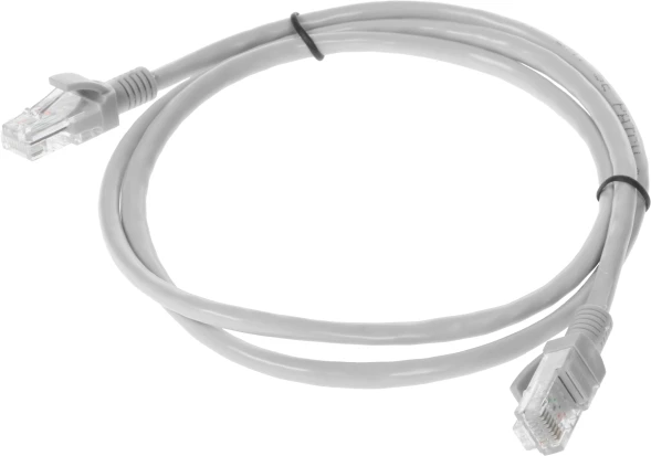 Патч-корд Rexant 18-1002 UTP RJ-45 вил.-RJ-45 мод. кат.5E 1м серый ПВХ