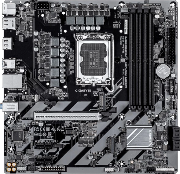 Материнская плата Gigabyte B860M D3W Soc-1851 Intel B860 4xDDR5 mATX AC`97 8ch(7.1) GbLAN RAID+HDMI+DP