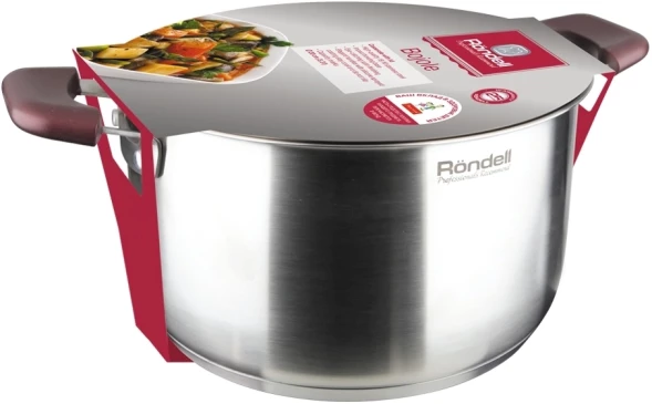 Кастрюля Rondell Bojole RDS-736 3.3л. d=20см (с крышкой) стальной