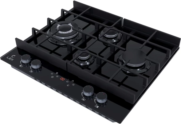 Газовая варочная поверхность Lex GVG 644 T BL черный