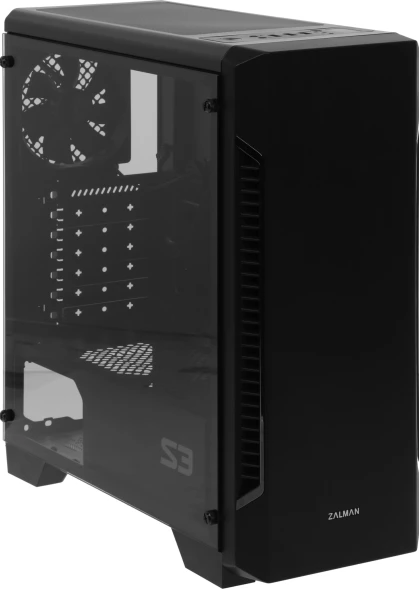 Корпус Zalman S3 TG черный без БП ATX 5x120mm 2xUSB2.0 1xUSB3.0 audio bott PSU