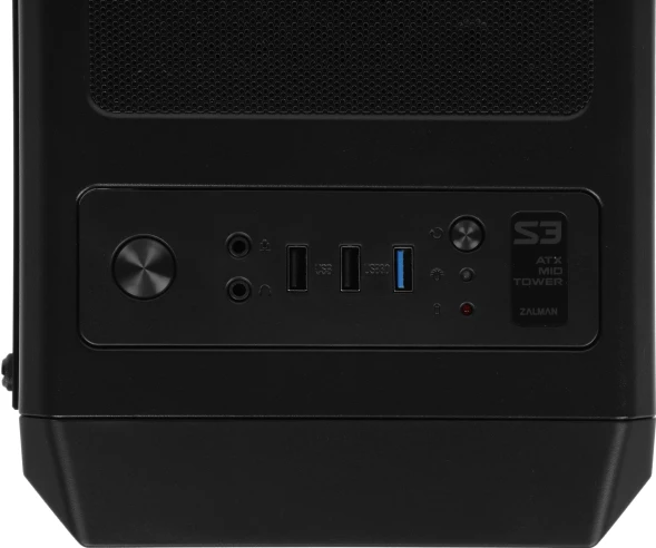 Корпус Zalman S3 TG черный без БП ATX 5x120mm 2xUSB2.0 1xUSB3.0 audio bott PSU