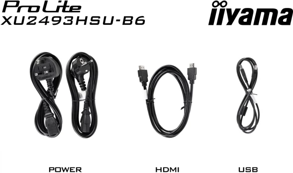 Монитор Iiyama 23.8&amp;quot; ProLite XU2493HSU-B6 черный IPS LED 1ms 16:9 HDMI M/M матовая 1000:1 250cd 178гр/178гр 1920x1080 110Hz DP FHD USB 3кг