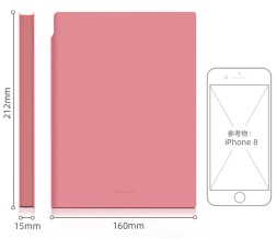 Блокнот Deli 22290PINK 210х143мм искусст. кожа 112л розовый