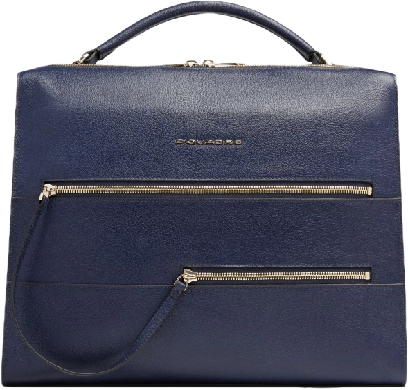 Деловая сумка Piquadro Patricia CA6774W140/BLU с отделением для ноутбука 14&amp;quot; темно-синяя натур.кожа
