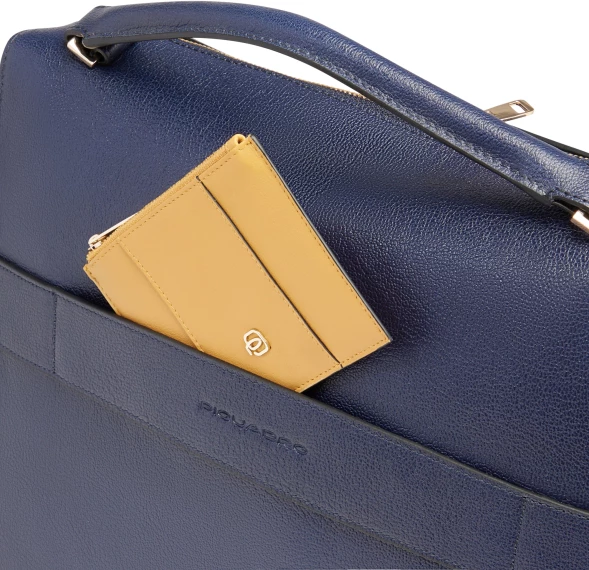 Деловая сумка Piquadro Patricia CA6774W140/BLU с отделением для ноутбука 14&amp;quot; темно-синяя натур.кожа