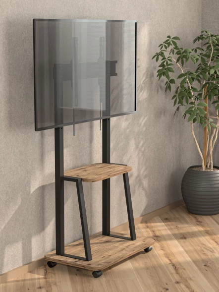 Стойка для телевизора Holder PR-108 черный/дуб 32&amp;quot;-65&amp;quot; макс.40кг напольный мобильный