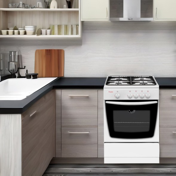 Плита Газовая Gefest CG 60MC7 K73 белый (металлическая крышка) реш.чугун