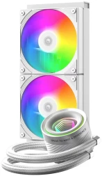 Система водяного охлаждения ID-Cooling FX240 Inf ARGB Soc-AM5/AM4/1200/1700/1851 белый 4-pin 27.2dB Al+Cu 300W Ret (FX240 INF WHITE)