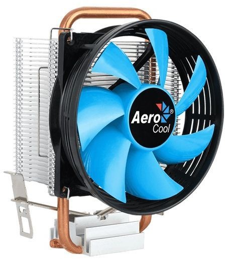 Устройство охлаждения(кулер) Aerocool Verkho 1-3P Soc-AM5/AM4/1151/1200 черный/синий 3-pin 28dB Al+Cu 100W 280gr Ret