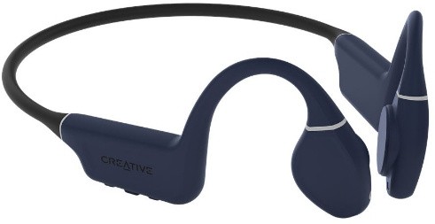 Гарнитура накладные Creative Outlier Free Pro Plus черный/синий беспроводные bluetooth крепление за ухом (51EF1081AA001)