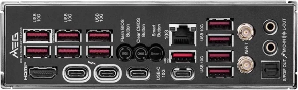 Материнская плата MSI MEG Z890 ACE  Soc-1851 Intel Z890 4xDDR5 ATX AC`97 8ch(7.1) 10Gigabit RAID+HDMI