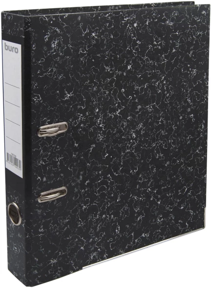Папка-регистратор Buro A4 50мм картон/бумага черный мет.окант. сборная (упак.:2шт)