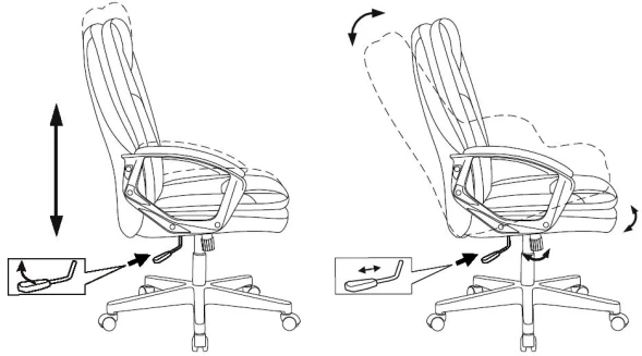 Кресло руководителя Бюрократ CH-868N коричневый Boroko-37 эко.кожа крестов. пластик