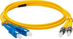 Патч-корд Lanmaster LAN-2ST-2SC/SU-3.0 2x9/125 OS1/OS2 ST дуплекс-SC дуплекс 3м LSZH голубой