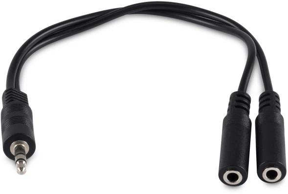 Адаптер аудио Buro BU-2XJACK-JACK 2xJack 3.5 (f)/Jack 3.5 (m) 0.2м. черный