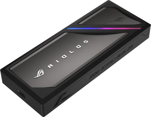 Внешний корпус SSD Asus ROG STRIX AIOLOS NVMe/SATA алюминий черный M2 2280