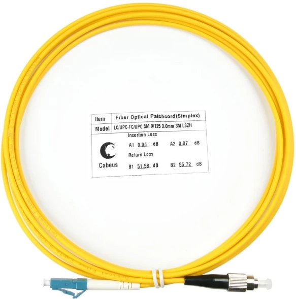 Патч-корд Cabeus FOP(S)-9-LC-FC-3M 1x9/125 OS2 LC-FC 3м LSZH желтый