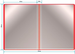 Папка с 30 прозр.вклад. Бюрократ -BPV30RED A4 пластик 0.65мм торц.карм с бум. встав красный
