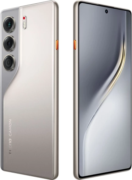 Смартфон Tecno Camon 40 256Gb 12Gb титан моноблок 3G 4G 2Sim 6.78&amp;quot; 1080x2436 Android 15 50Mpix 802.11 a/b/g/n/ac NFC GPS GSM900/1800 GSM1900 Protect FM microSD max1024Gb
