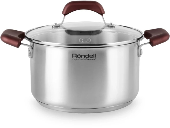 Кастрюля Rondell Bojole RDS-737 5.6л. d=24см (с крышкой) стальной