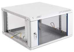 Шкаф коммутационный ЦМО ШРН-Эконом (ШРН-Э-6.500-9005) настенный 6U 600x520мм пер.дв.стекл 75кг черный 470мм 14.94кг 180град. 342мм