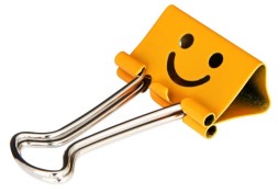 Зажимы Deli 8486 smile 25мм ассорти (упак.:48шт) пластиковая туба