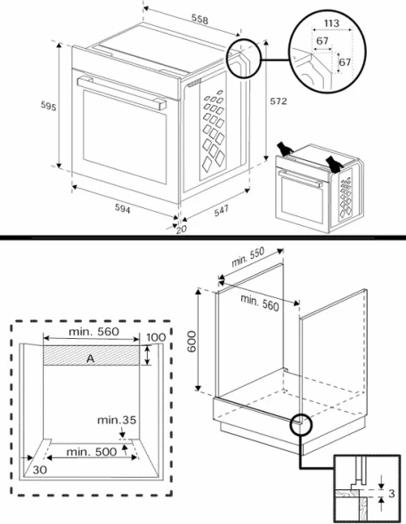 Духовой шкаф Электрический Hotpoint HFE8 921 H BL черный