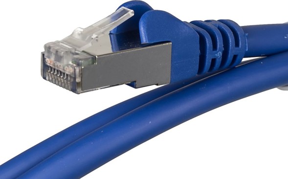 Патч-корд Lanmaster LAN-PC45/S6A-1.0-BL FTP RJ-45 вил.-вилка RJ-45 кат.6A 1м синий LSZH (уп.:1шт)