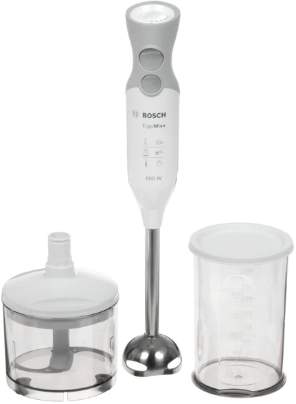 Блендер погружной Bosch MSM66120 600Вт белый/серебристый