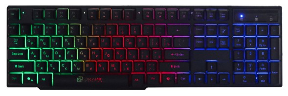 Клавиатура Оклик 780G SLAYER черный USB for gamer LED