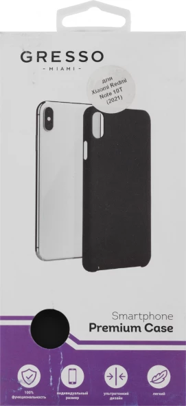 Чехол (клип-кейс) Gresso для Xiaomi Redmi Note 10T Meridian черный (GR17MRN1114)