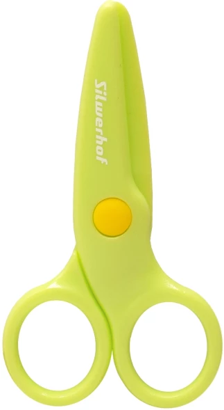 Ножницы Silwerhof Веселые друзья детские 100мм ручки пластиковые пластик салатовый