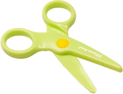 Ножницы Silwerhof Веселые друзья детские 100мм ручки пластиковые пластик салатовый