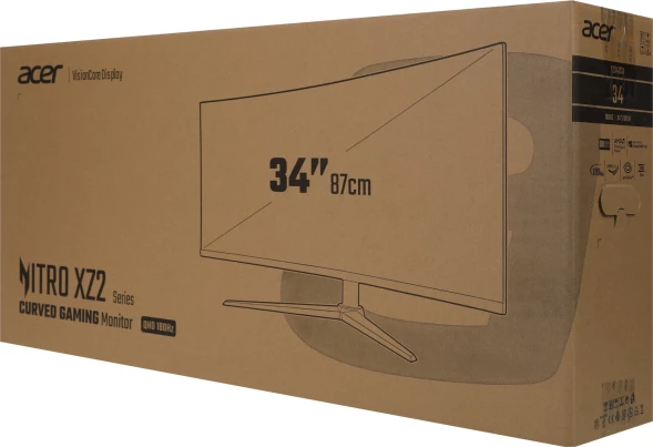 Монитор Acer 34&amp;quot; Nitro XZ342CUV3bmiiphx черный VA LED 1ms 21:9 HDMI M/M матовая HAS 400cd 178гр/178гр 3440x1440 180Hz DP 2K