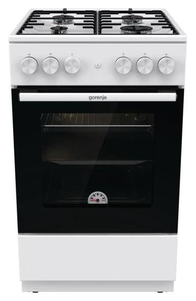 Плита газовая Gorenje GG5A12WH белая 4 конфорки, духовка 70 л, без крышки