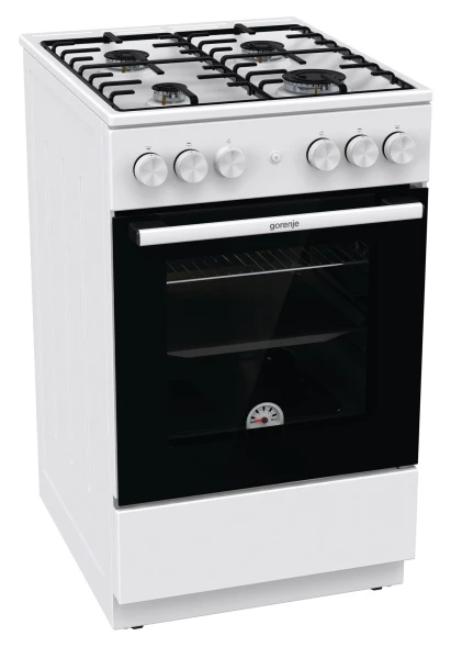 Плита газовая Gorenje GG5A12WH белая 4 конфорки, духовка 70 л, без крышки