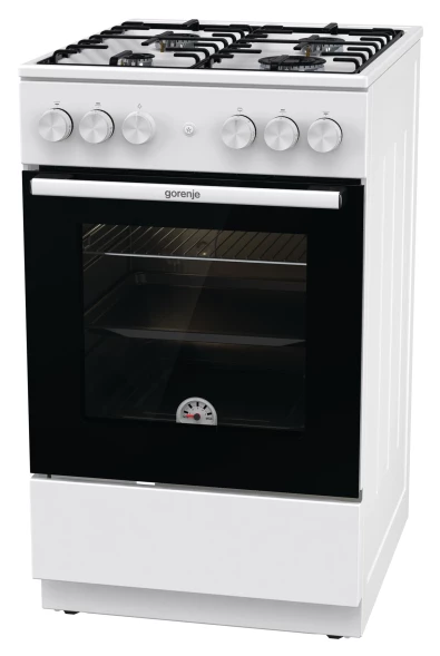 Плита газовая Gorenje GG5A12WH белая 4 конфорки, духовка 70 л, без крышки