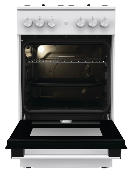 Плита газовая Gorenje GG5A12WH белая 4 конфорки, духовка 70 л, без крышки