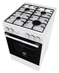 Плита газовая Gorenje GG5A12WH белая 4 конфорки, духовка 70 л, без крышки
