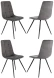 Стул для дома Бюрократ CH-K1_4 комплект 4шт т.серый Holland 18 металл черный на ножках (CH-K1_1/HL18_4)