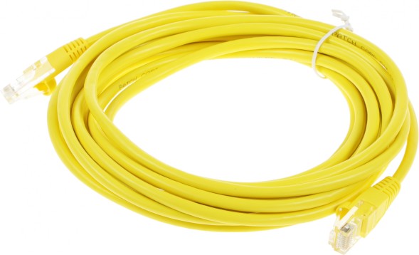 Патч-корд cat5E molded 5м желтый RJ-45 (m)-RJ-45 (m)