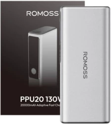 Мобильный аккумулятор Romoss PPU20 20000mAh QC/PD 130W 5A USB-A/2xUSB-C серебристый (1746859)
